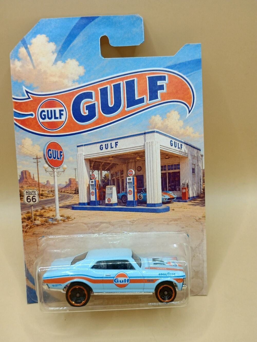 Custom Chevy Nova Hot Wheels Vintage Racing 1:64 - Custom Route 66 Card Art